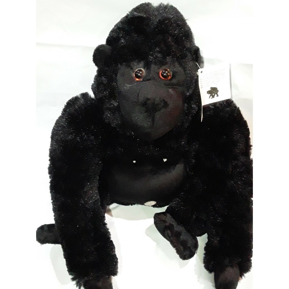 Fiesta Gorilla Plush, Black With Tags, 10 inches tall